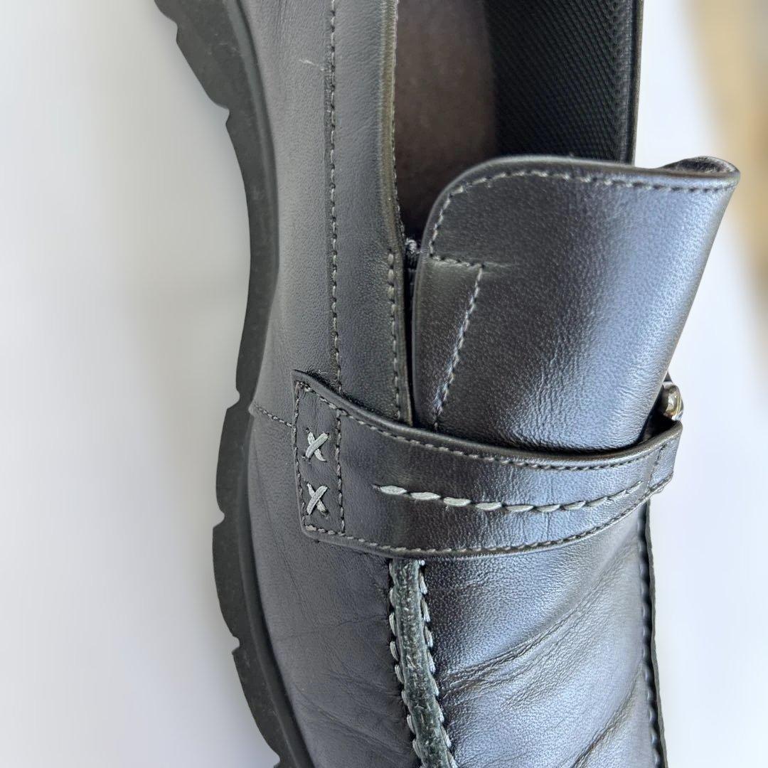 アシックスウォーキング　ペダラ　ローファー　黒　24.5 2E