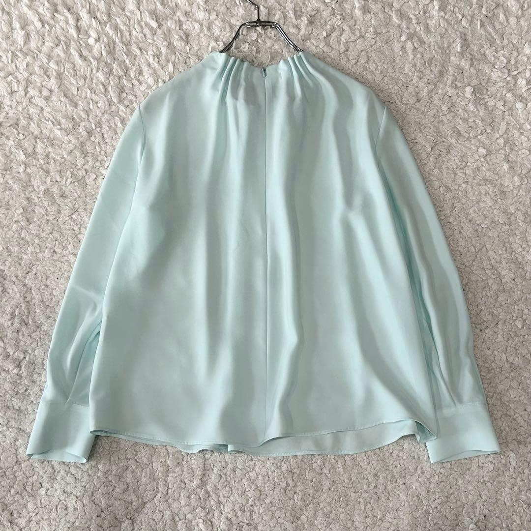 美品 セオリーリュクス 25SS ギャザー ストレッチ ウォッシャブル ブラウス