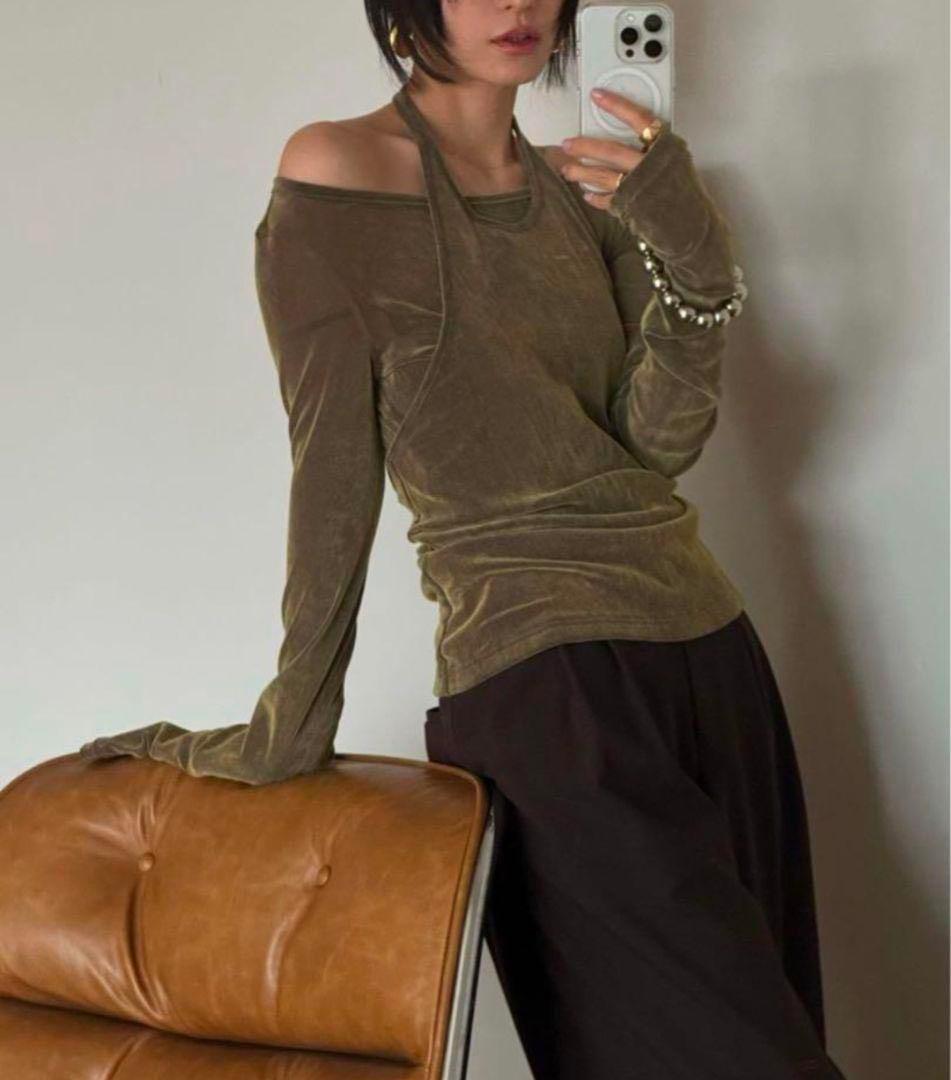 CLANE（クラネ） TULLE FLOCKY LAYERED TOPS 1美品