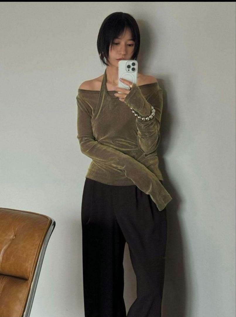 CLANE（クラネ） TULLE FLOCKY LAYERED TOPS 1美品