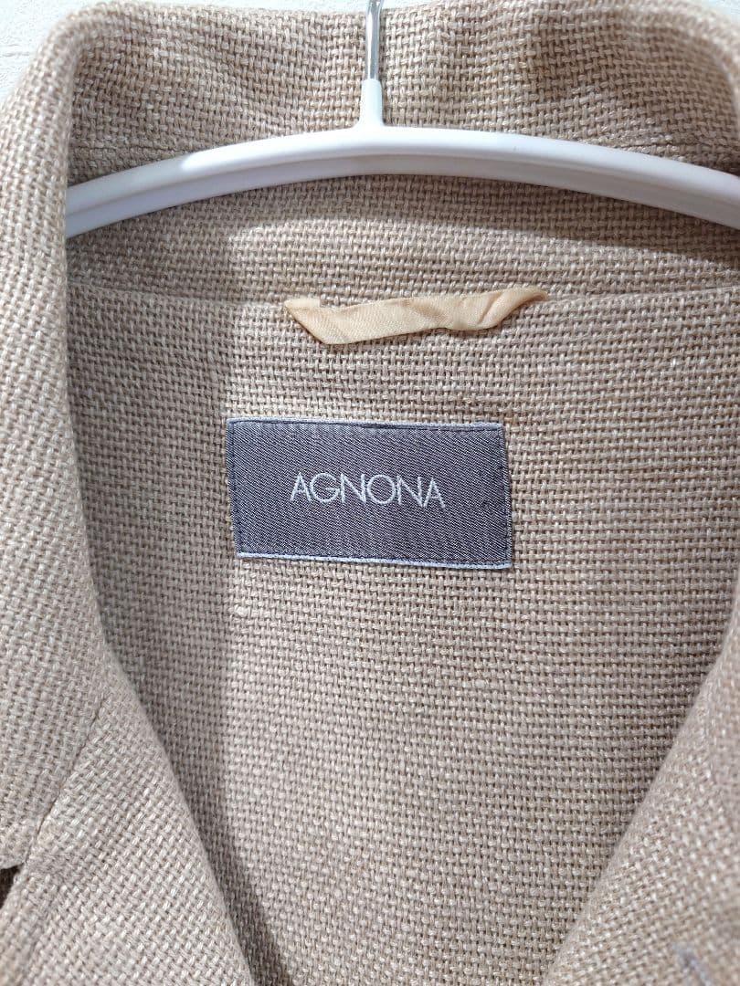 AGNONA ベージュ テーラードジャケット