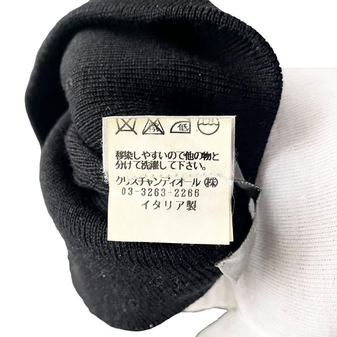 《超美品》ディオール ニット帽 Bee 刺繍 ハチ 蜂 ウール ブラック 黒