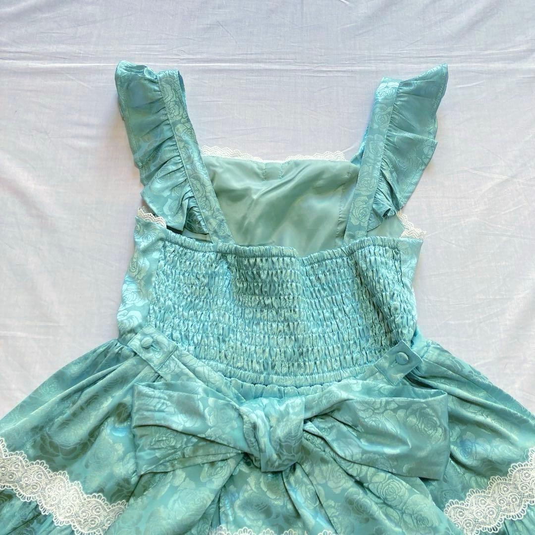 axes femme kawaii ロマンスローズジャンスカ　グリーン　M