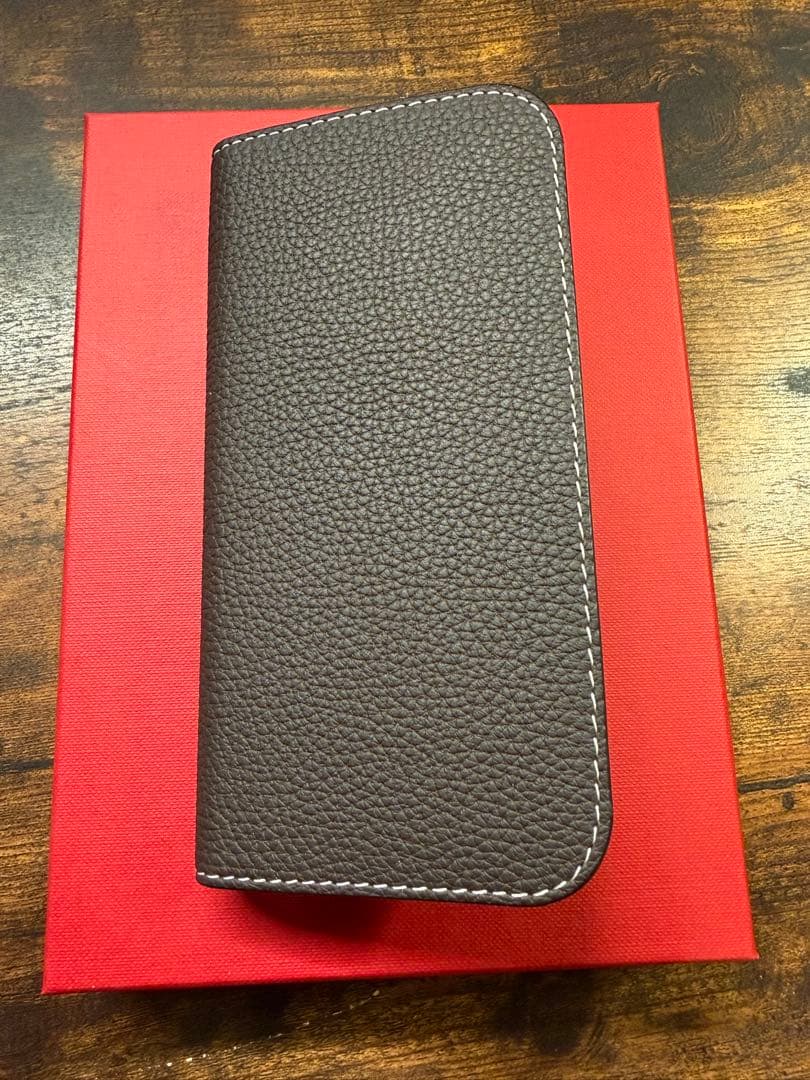 BONAVENTURA iPhone17pro チョコレートブラウン✖︎レッド