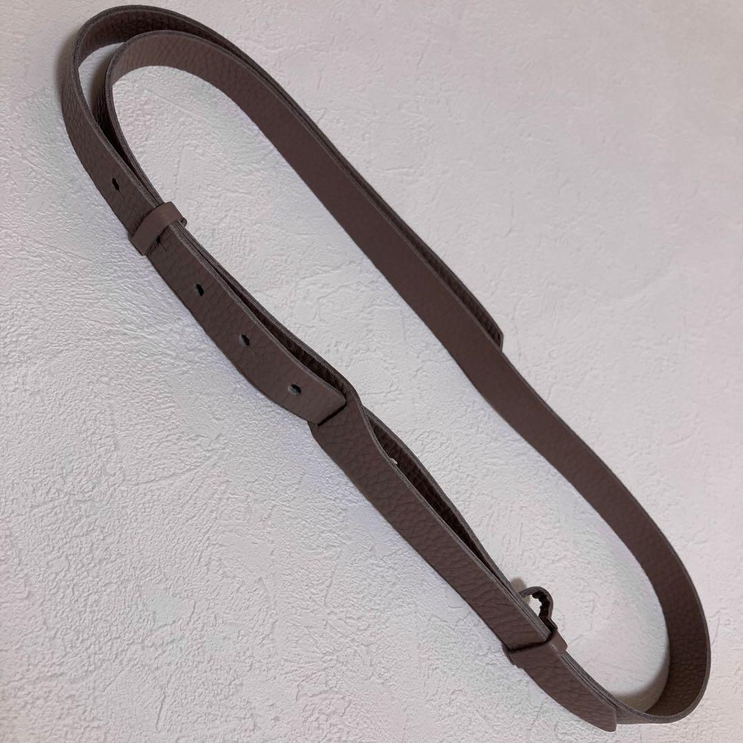 【美品】ミナペルホネン　cross レザー　ベルト　グレー