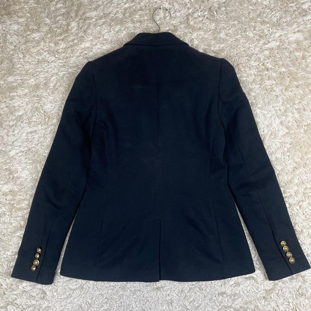 ポロラルフローレン 金ボタン 刺繍 エンブレム ブレザー S相当 ブラック