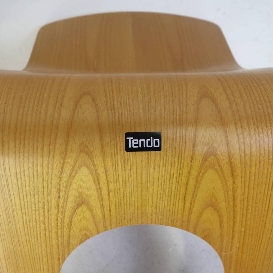 美品 天童木工 座椅子 2脚セット 欅 成形合板 藤森健次 曲げ木 和モダン