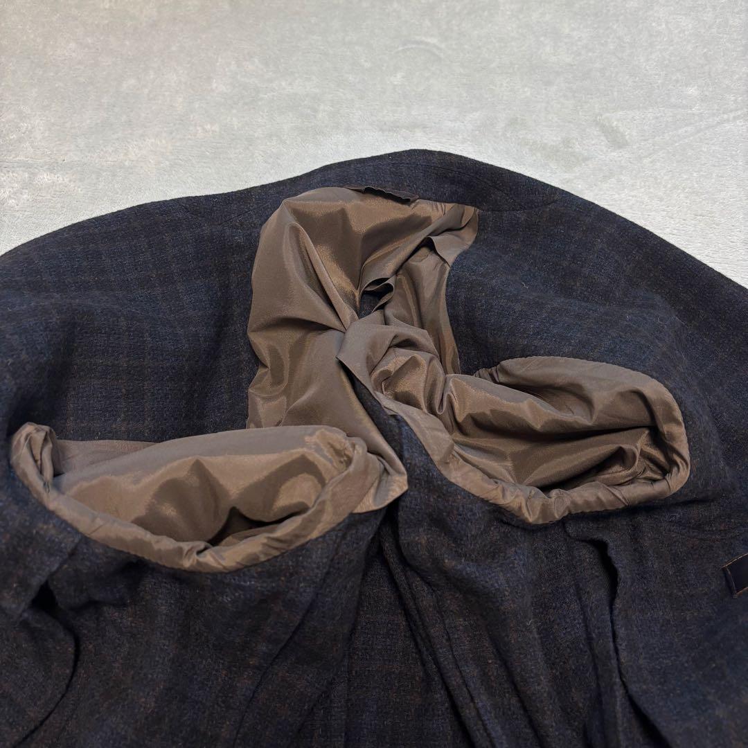 美品✨ ALTEA ダブル ブレスト テーラードジャケット チェック 48 紺