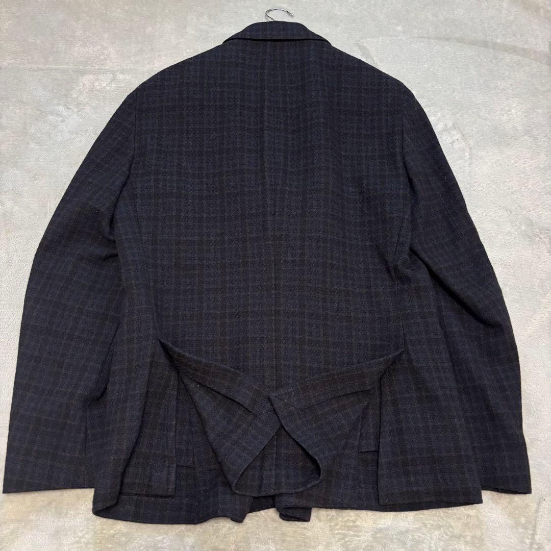 美品✨ ALTEA ダブル ブレスト テーラードジャケット チェック 48 紺