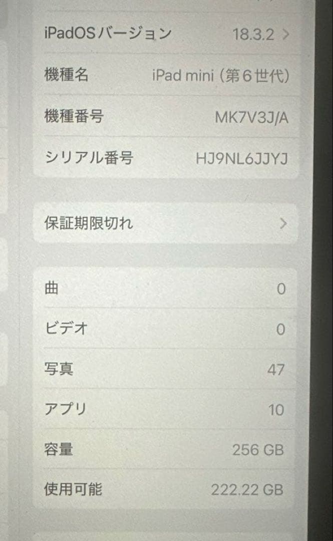 iPad mini 第6世代 256GB 保護フィルム付き