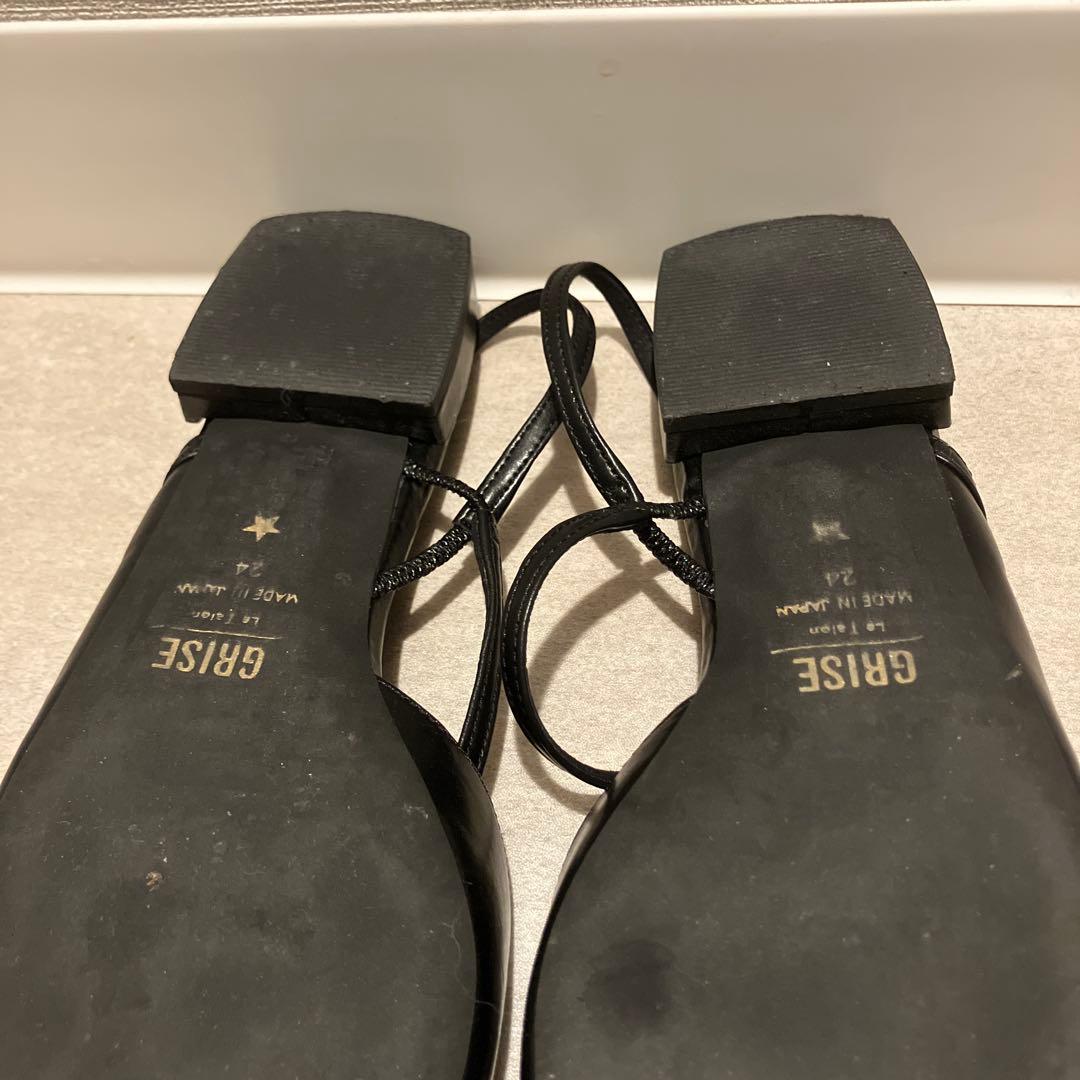 Le Talon GRISE ポインテッドストラップスリングバック　24cm