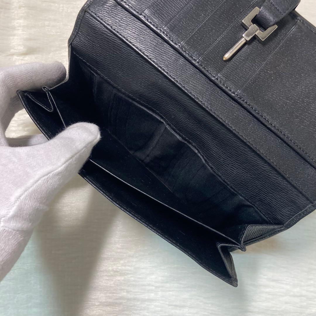 格安　GUCCI グッチ　ジャッキー　長財布　レザー　二つ折り　黒　人気　定番