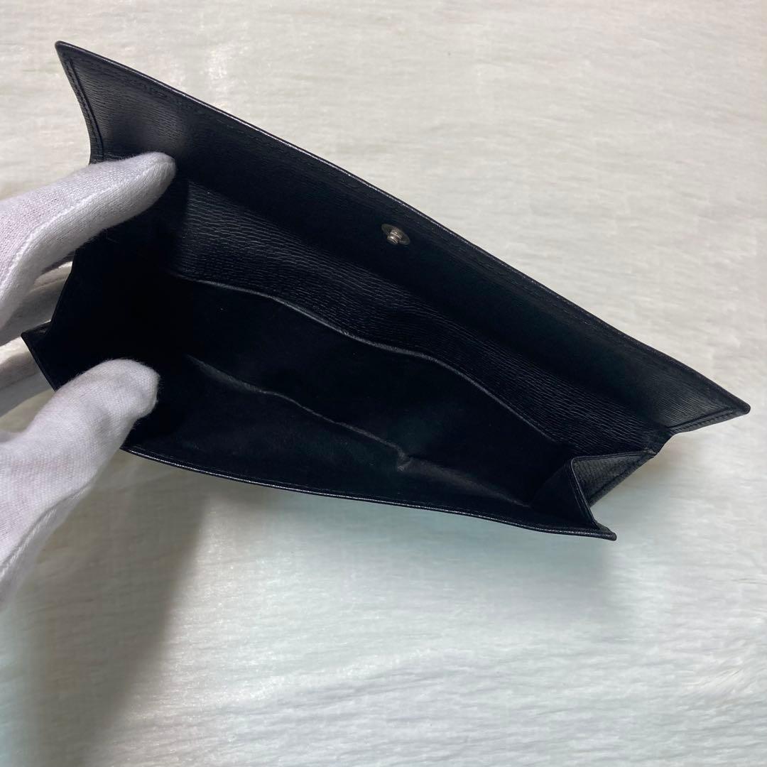 格安　GUCCI グッチ　ジャッキー　長財布　レザー　二つ折り　黒　人気　定番