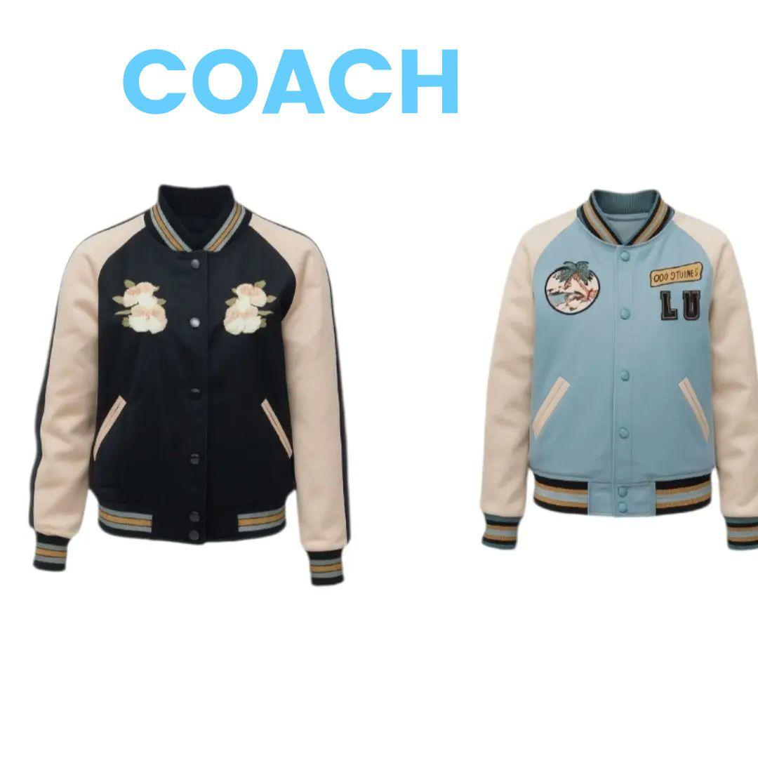 コーチ リバーシブルジャケット スタジャン ✨刺繍 ワッペン サイズM~L