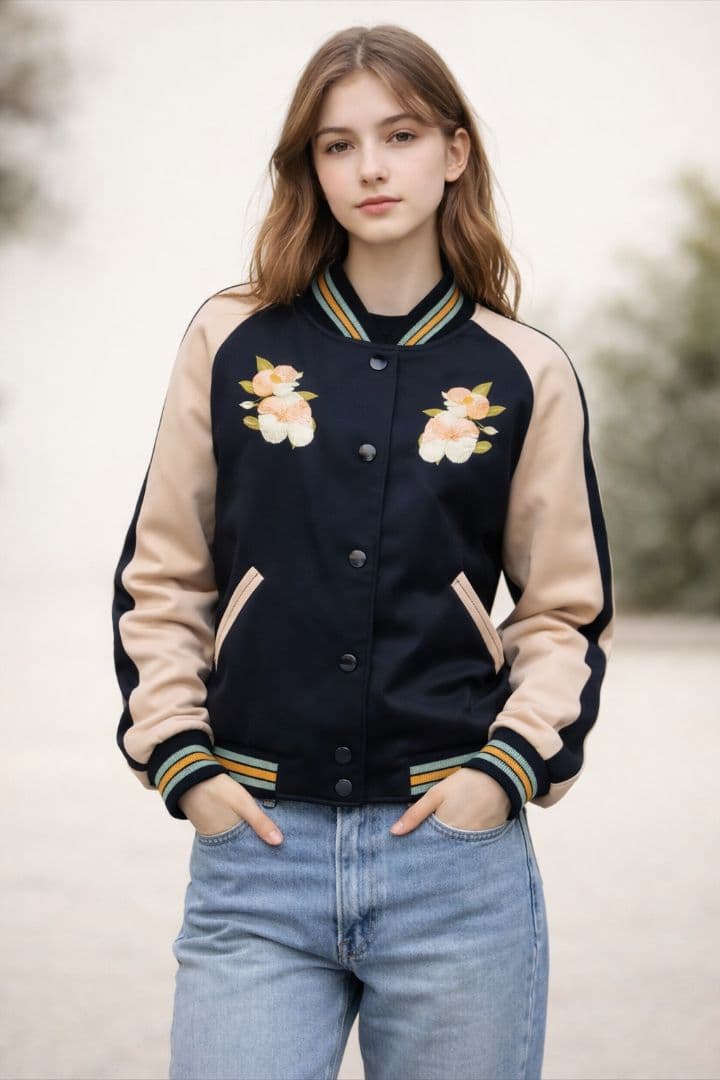 コーチ リバーシブルジャケット スタジャン ✨刺繍 ワッペン サイズM~L