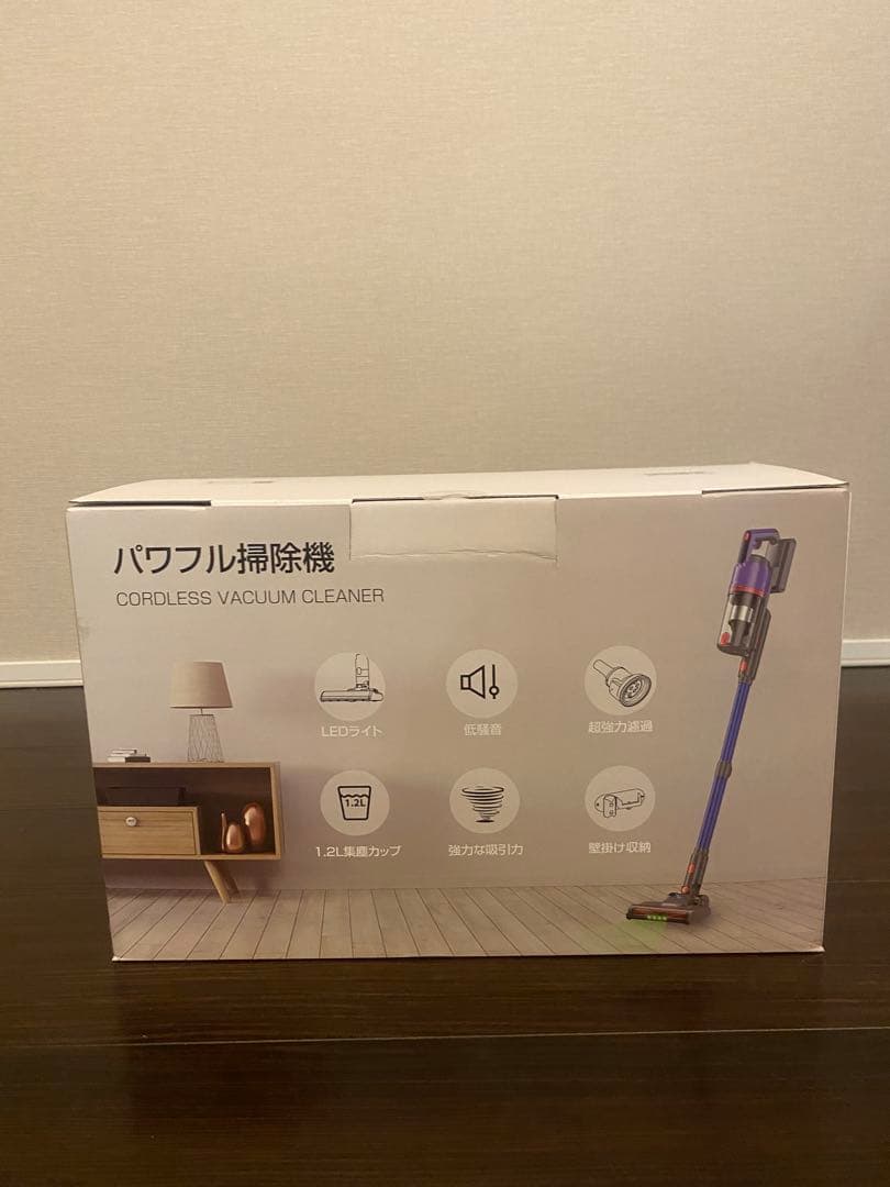 Nidruoey コードレス掃除機　自立式　LED搭載　1.2L大容量ダスト