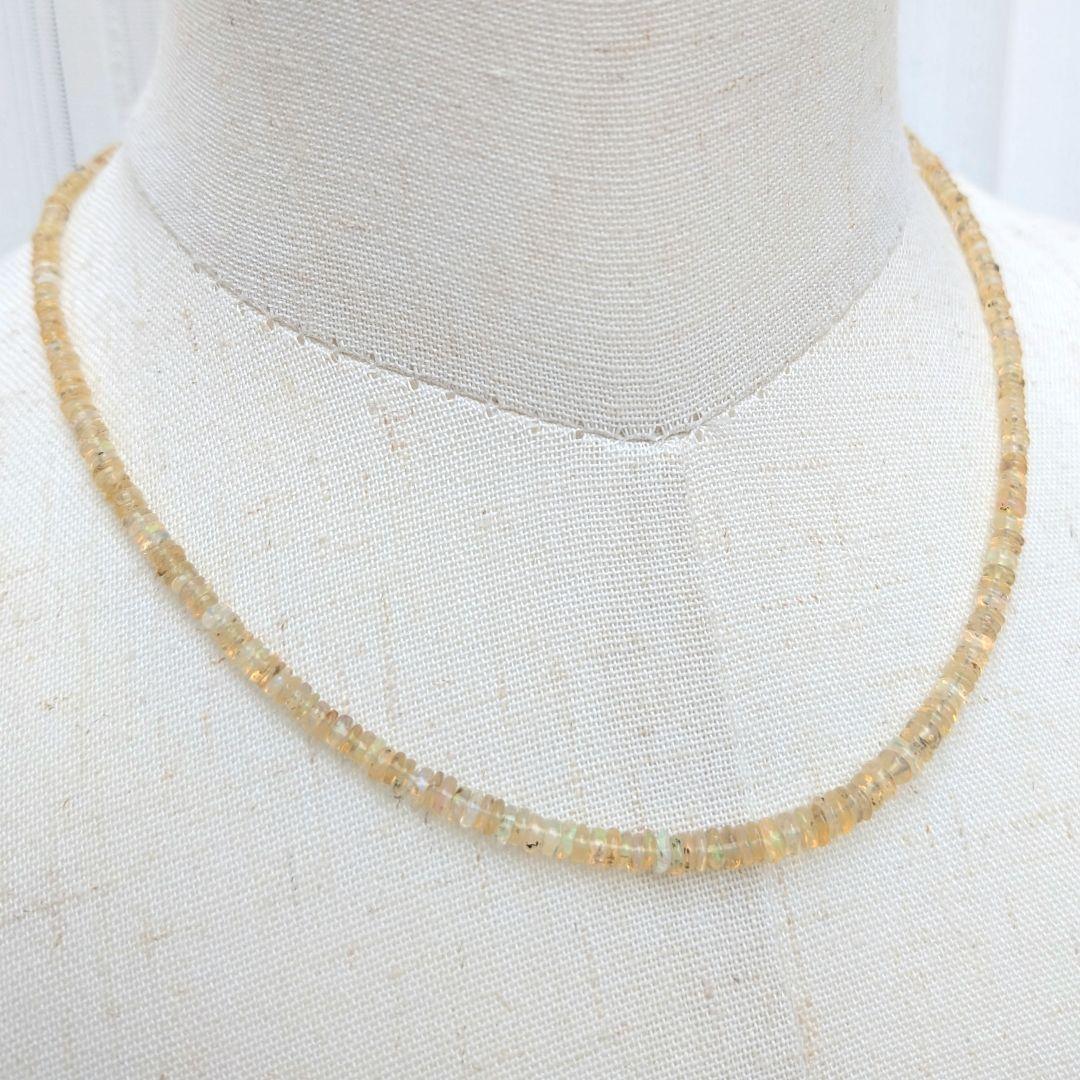 【値下げしました/美しい遊色】 K18 オパール ネックレス 約41.5cm