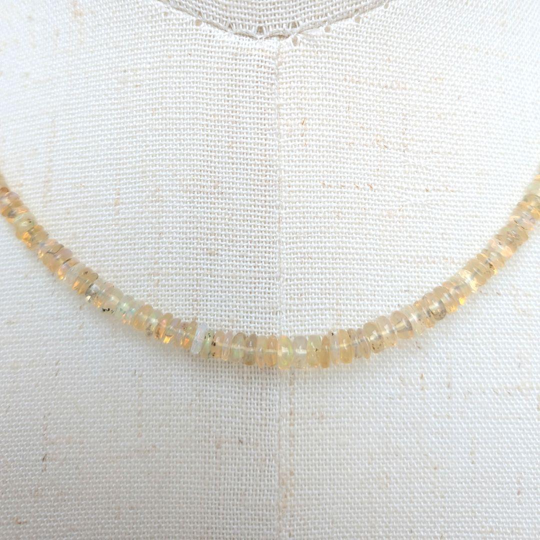 【値下げしました/美しい遊色】 K18 オパール ネックレス 約41.5cm