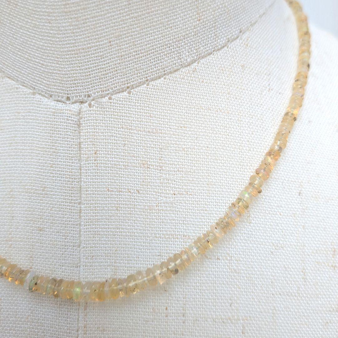 【値下げしました/美しい遊色】 K18 オパール ネックレス 約41.5cm