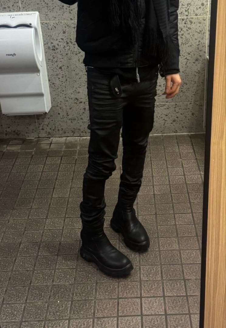 saint laurent コーティングデニムパンツ