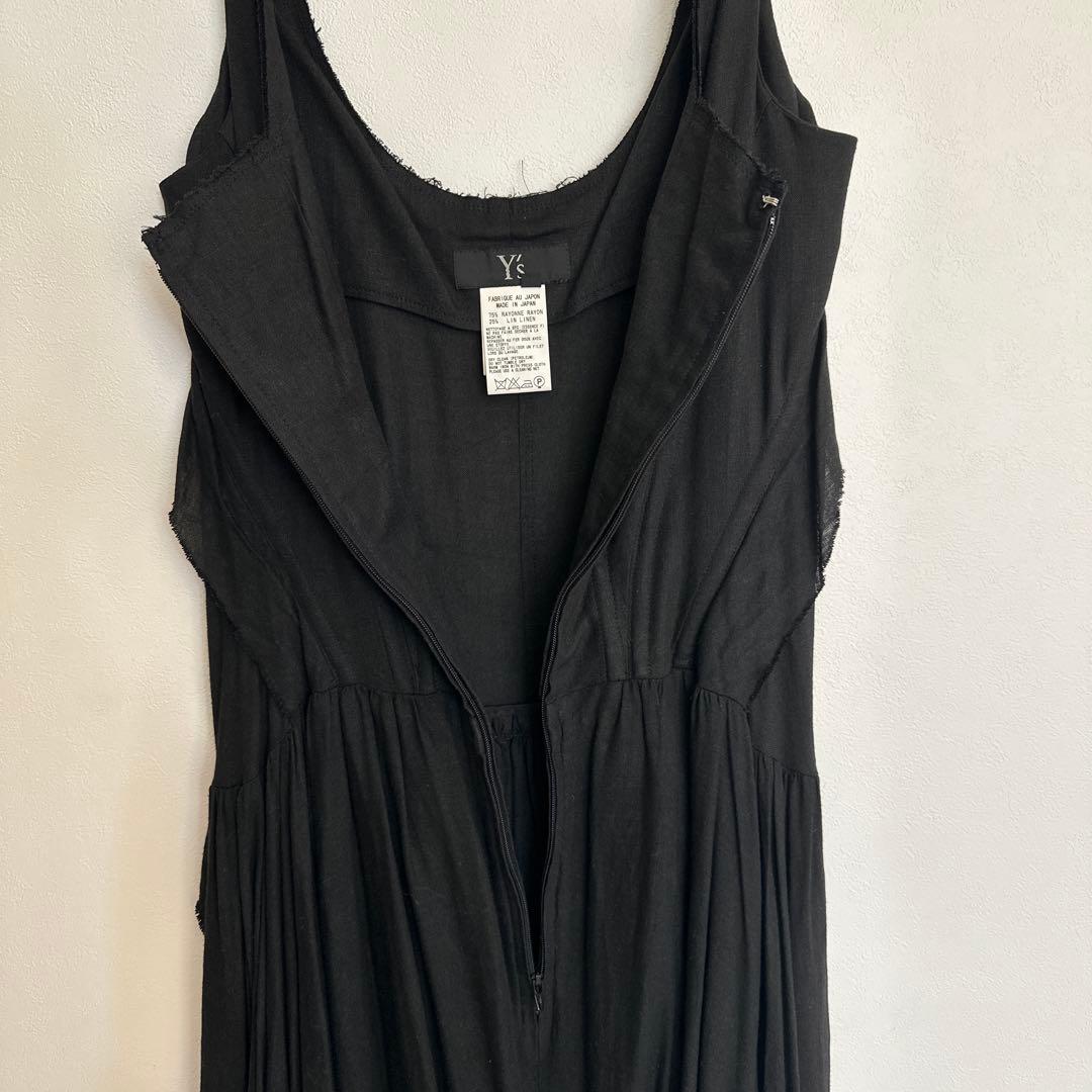 Y's ノースリーブロングワンピース ブラック サイズ2