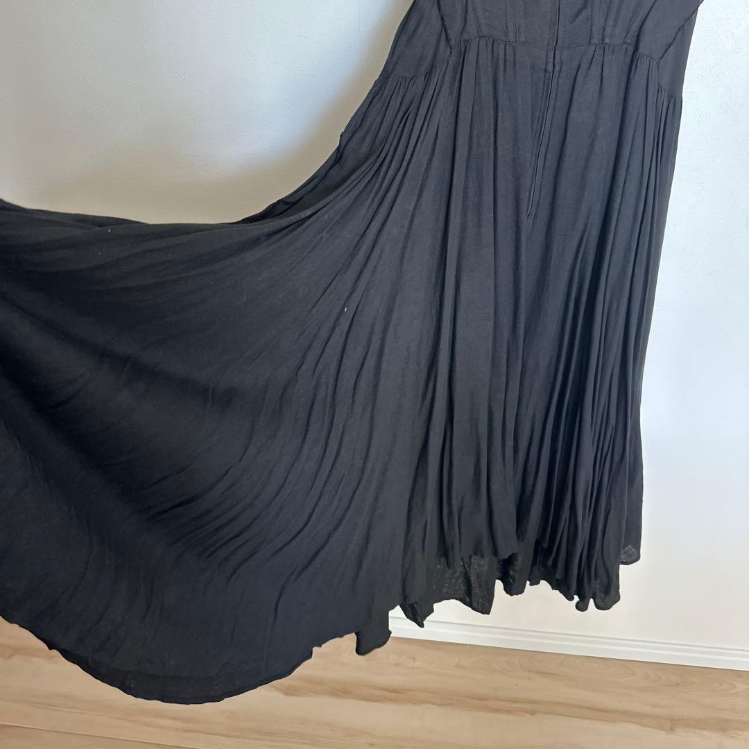Y's ノースリーブロングワンピース ブラック サイズ2