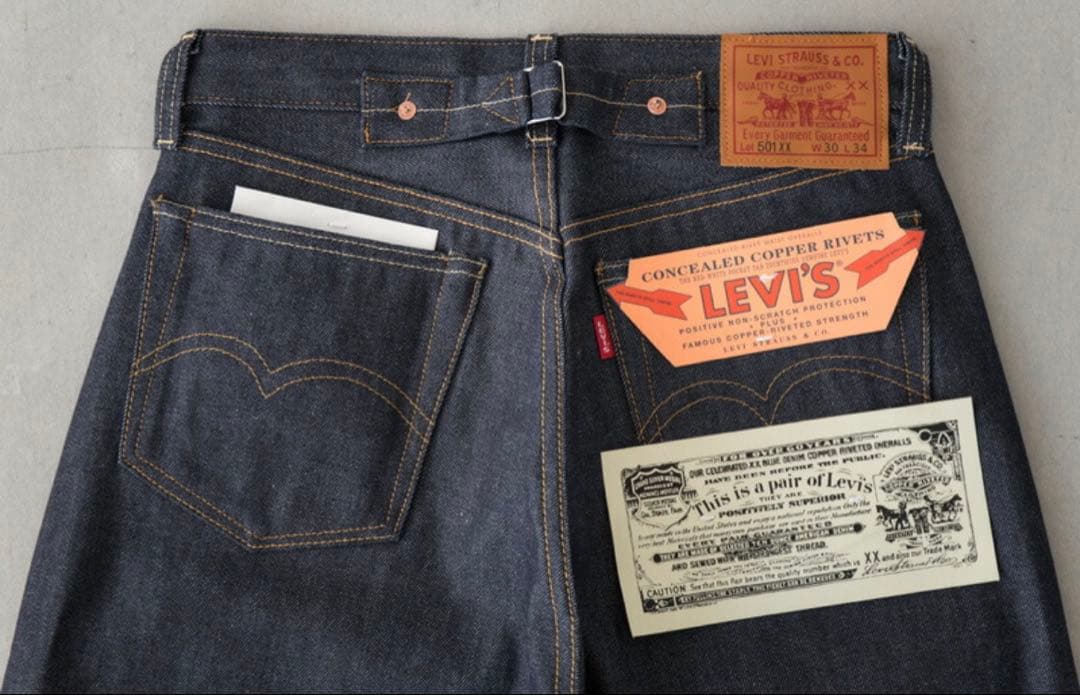 新品 未使用 1937年モデル 501XX 37501W36 L34 LVC