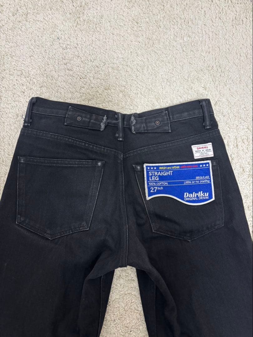 dairiku 21ss 27インチ ノンウォッシュデニム ブラック