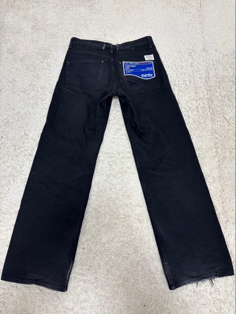 dairiku 21ss 27インチ ノンウォッシュデニム ブラック