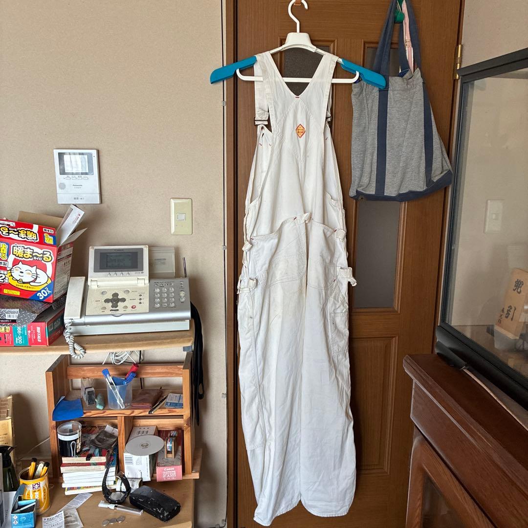 60s PAY DAYオーバーオールダブルニー　エプロン