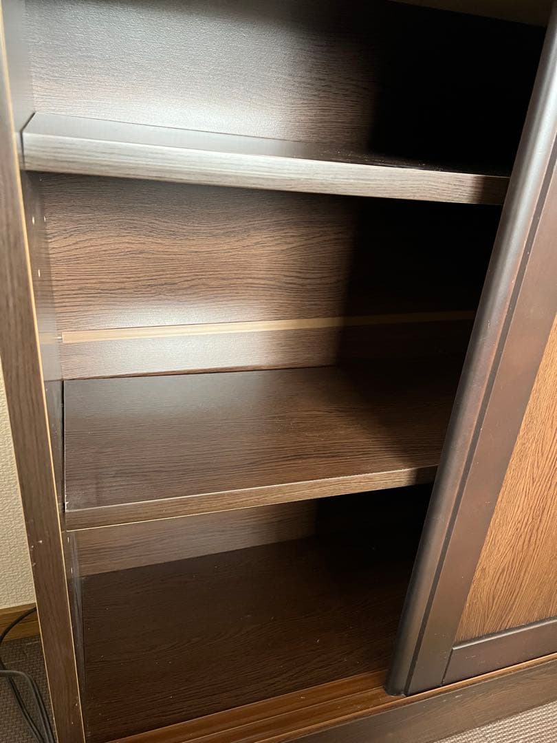 【たのメル便対応】カウンター下引き戸キャビネット カウンター下収納 取説あり