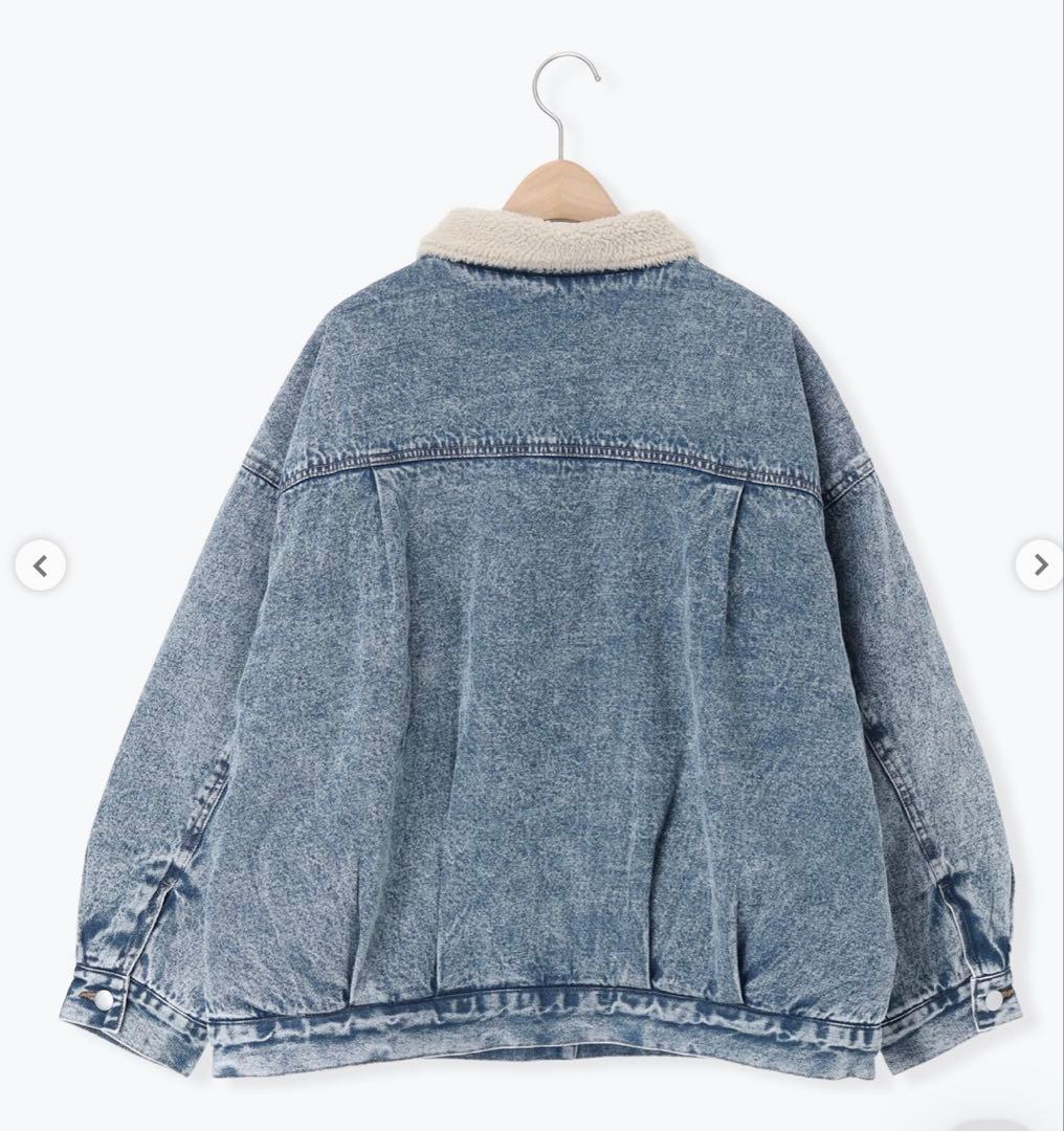 今季　サマンサモスモス　デニムボアジャケット　ブルー　未使用タグ付