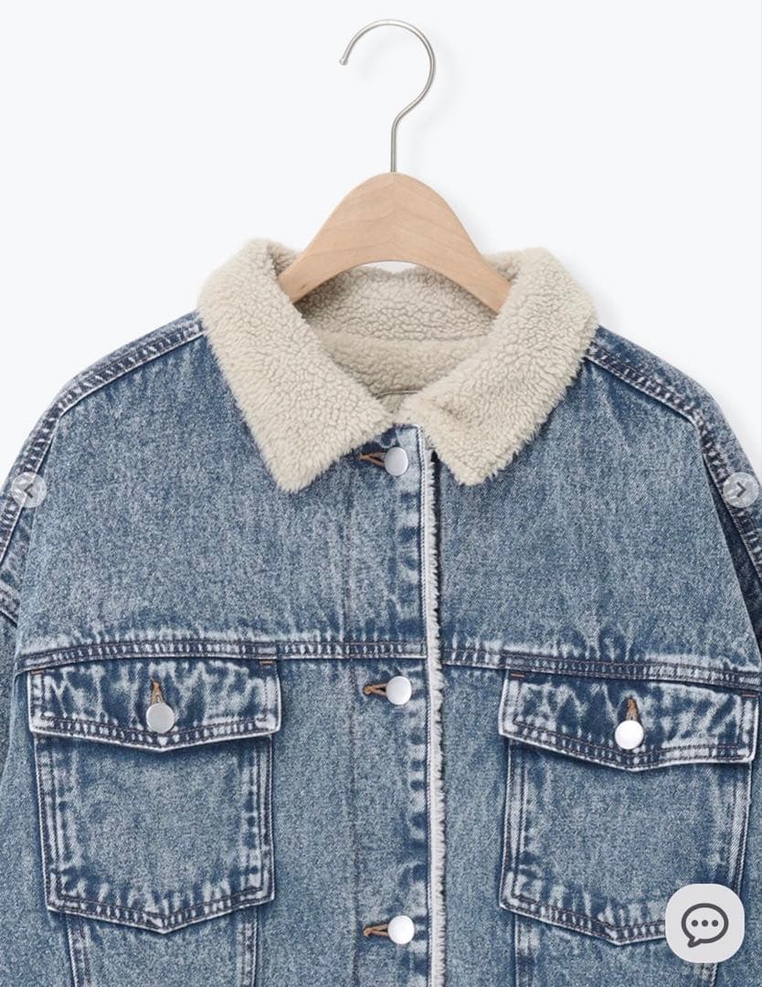 今季　サマンサモスモス　デニムボアジャケット　ブルー　未使用タグ付