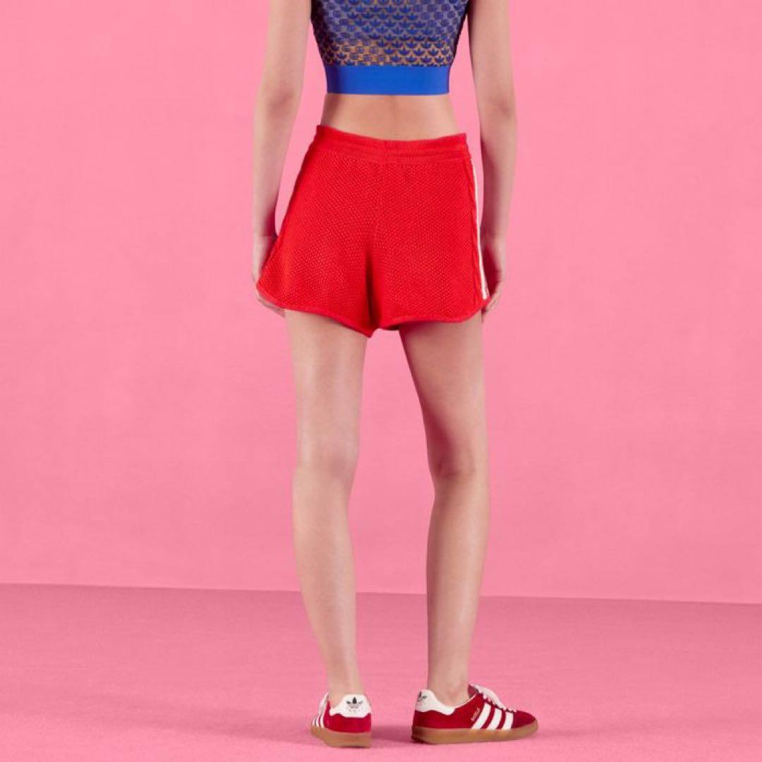 GUCCI adidas グッチ アディダス ショート パンツ ニット赤　レッド