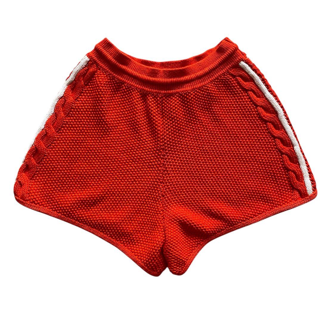 GUCCI adidas グッチ アディダス ショート パンツ ニット赤　レッド