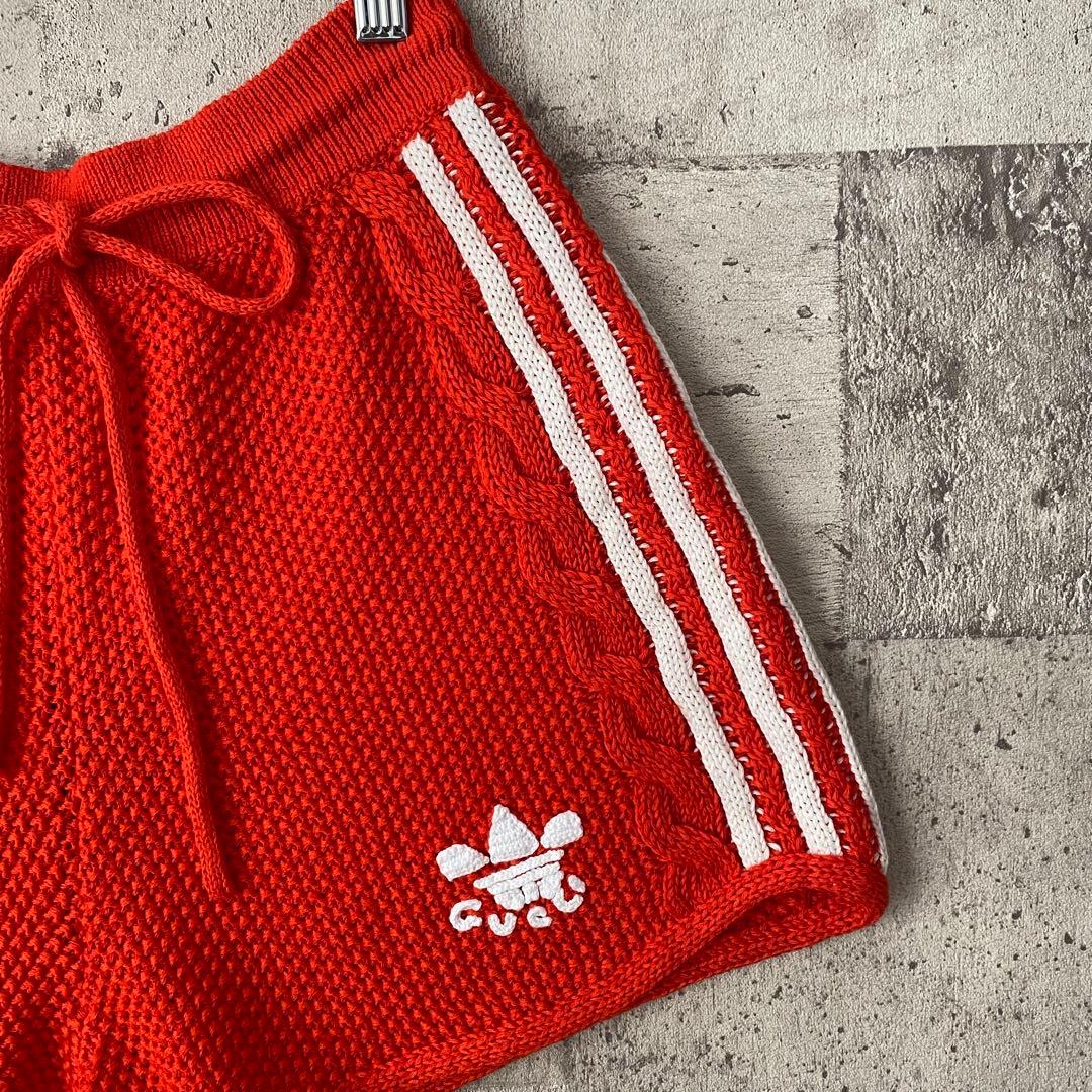 GUCCI adidas グッチ アディダス ショート パンツ ニット赤　レッド