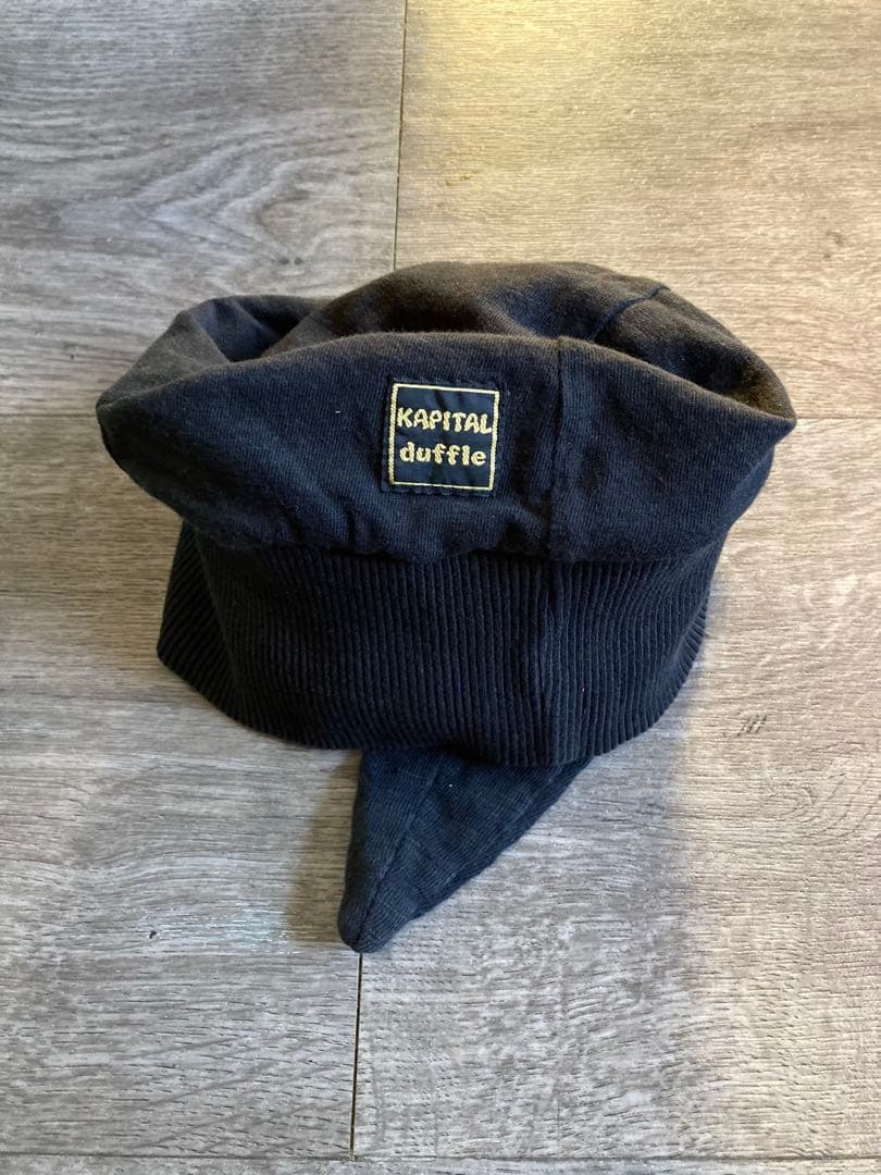 kapital キャピタル ニット帽　ビーニー ロングキャップ ブラック 中古