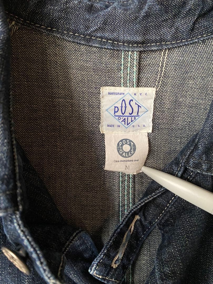 ポストオーバーオールズ　カバーオール　Ｍサイズ アメリカ製