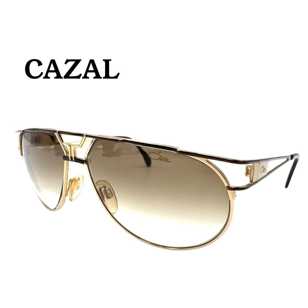 【美品】CAZAL カザール サングラス ゴールドフレーム×ブラウングラデレンズ