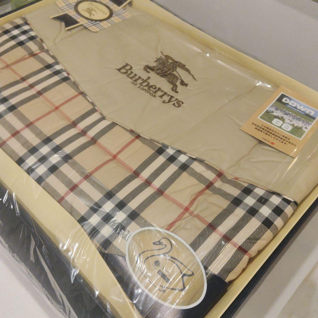 新品未使用　ノバチェック柄　ダウンケット　ダウン88%　フェザー12%