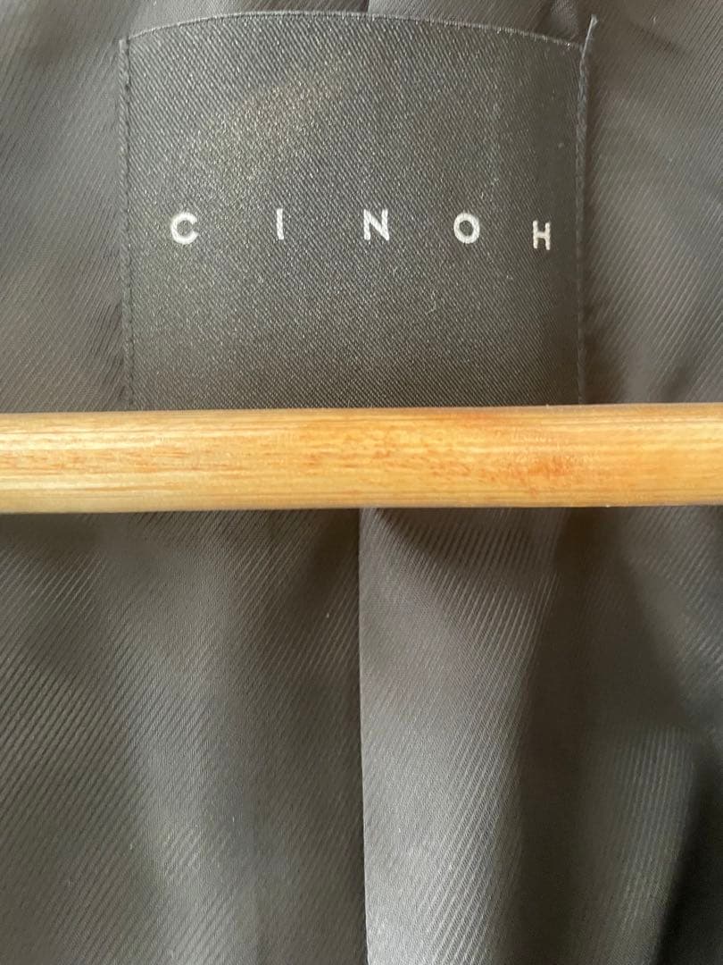 CINOH ノーカラージャケット (ブラック)