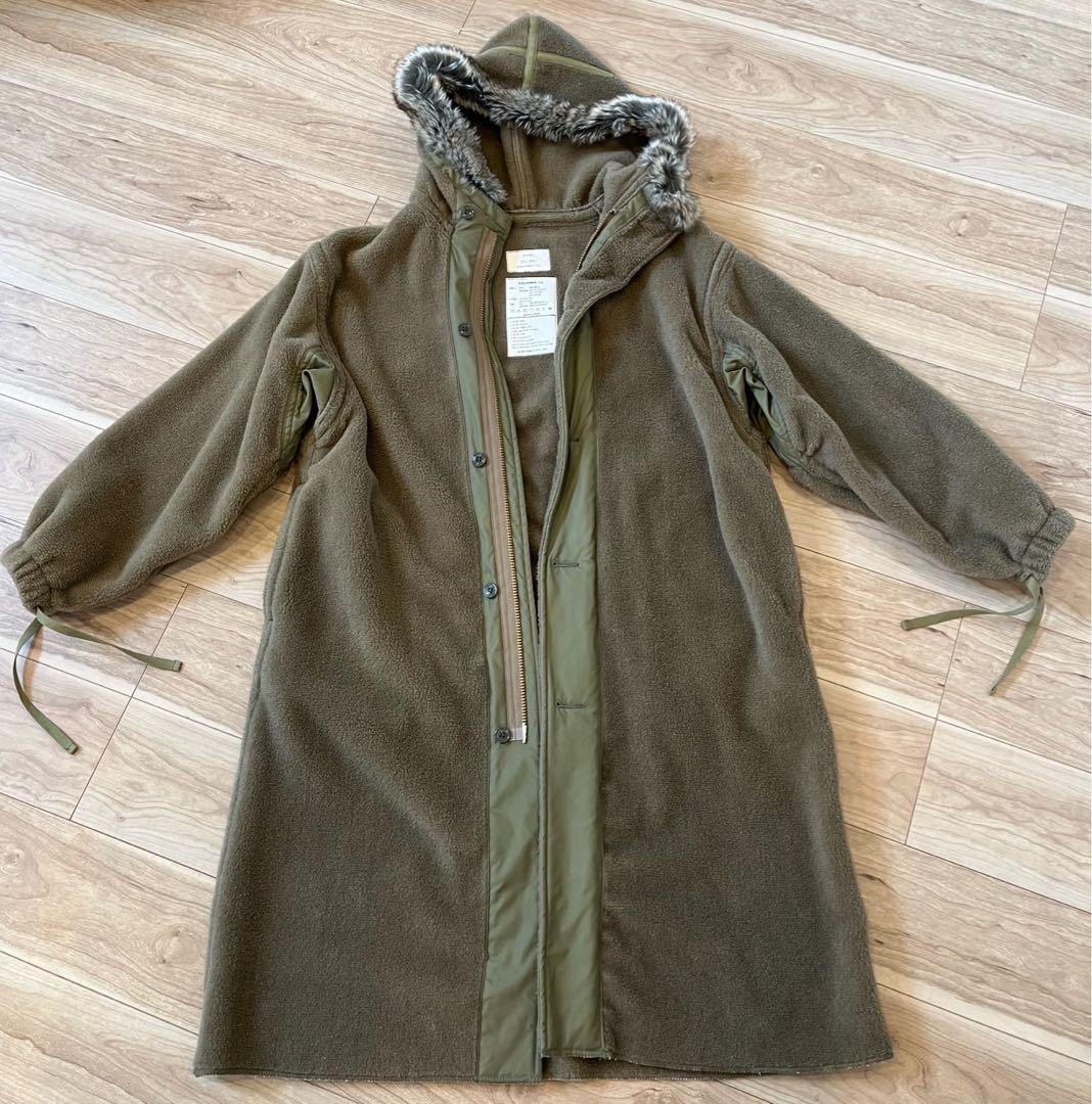 HYKE オリーブグリーン モッズコート S