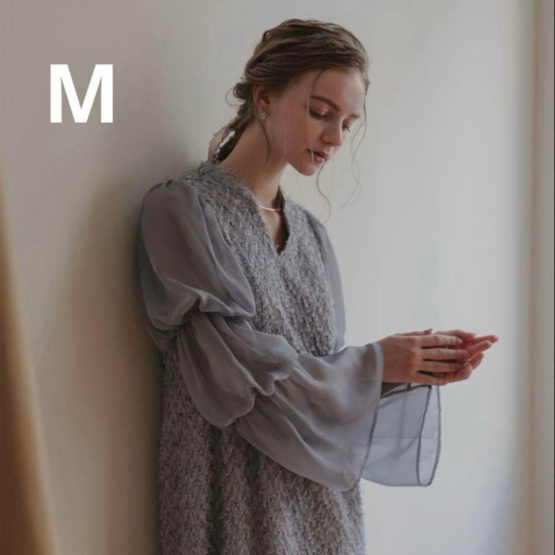 デザインスリーブシャギードレス 結婚式 およばれドレス　ドリードール