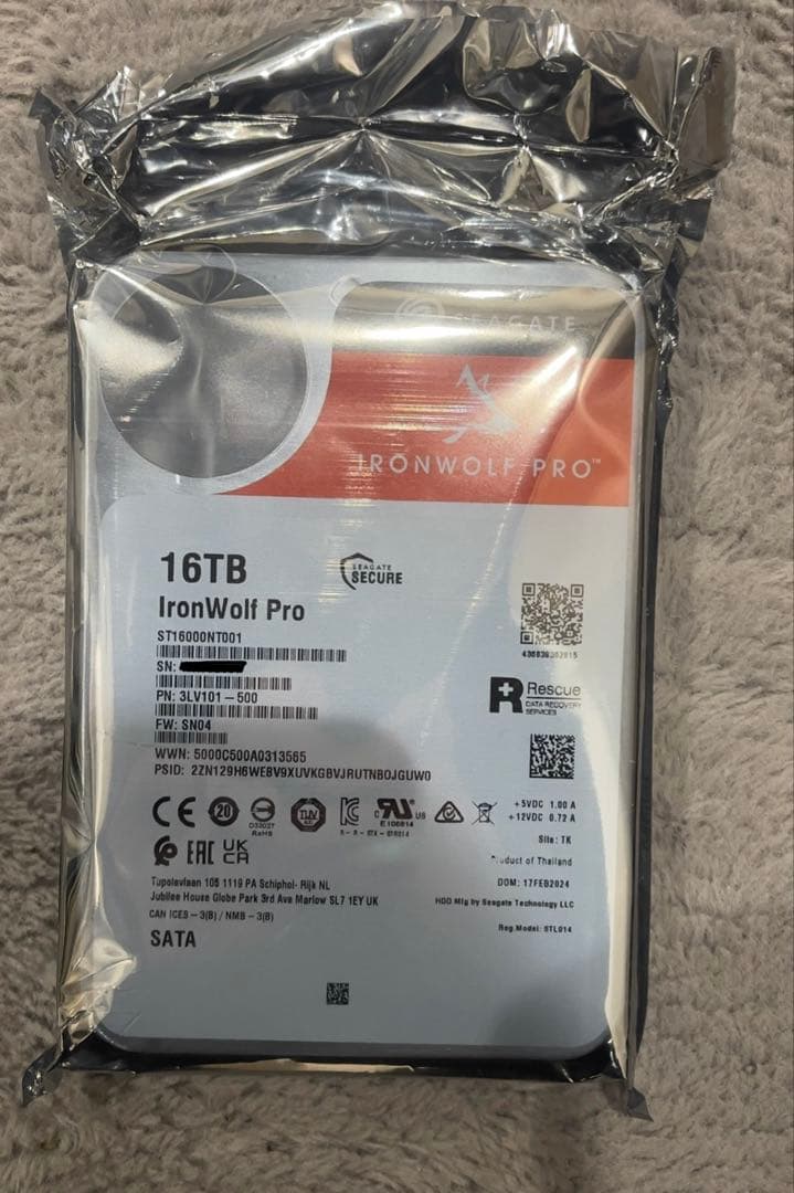 Seagate IronWolf Pro 16TB シーゲート