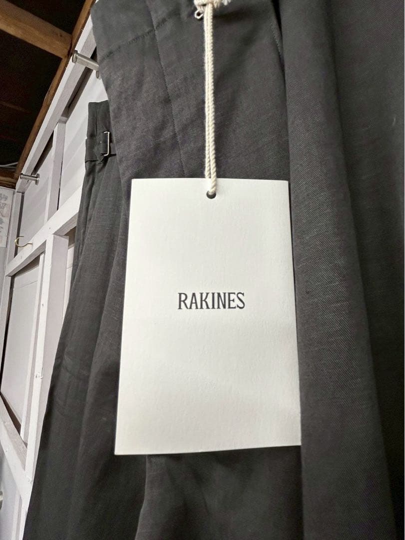 【新品未使用】RAKINES コットンリネンスラックスサイズ2 定価¥42900