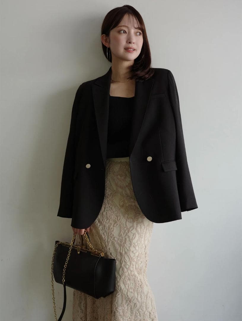 【anuans】ベーシックダブルジャケット/サイズ1