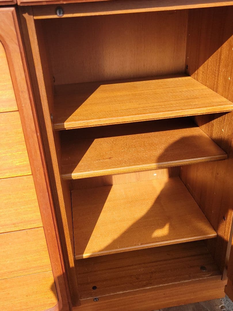 レトロ 木製 ガラス扉付き 食器棚 本棚 収納棚 ヴィンテージ調 キャビネット