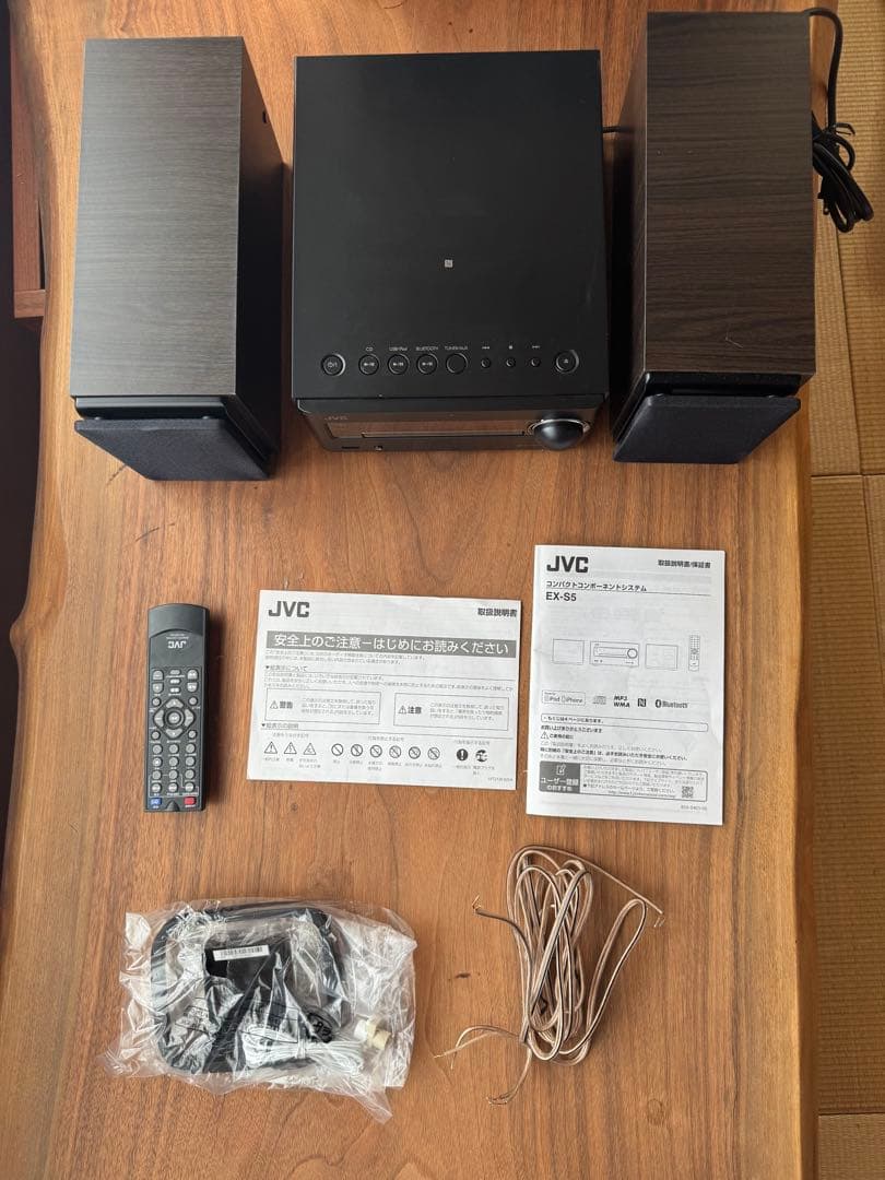 JVC EX-S5 ミニコンポ 本体とリモコン