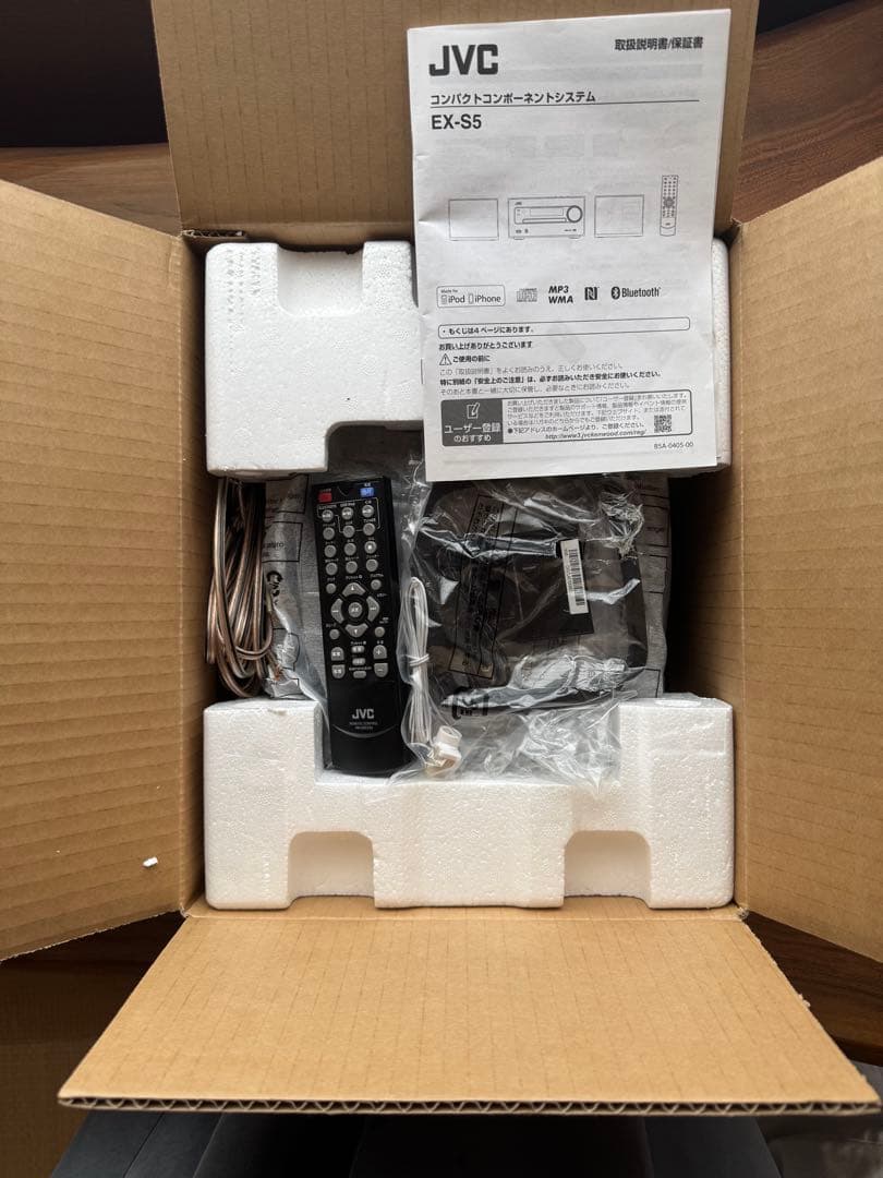 JVC EX-S5 ミニコンポ 本体とリモコン