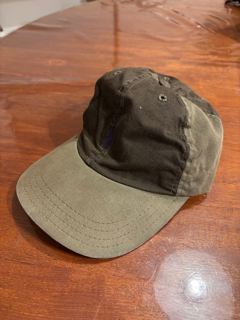 ラルフローレン　キャップ　オリーブ色 ポニー　好配色　レア　USA製